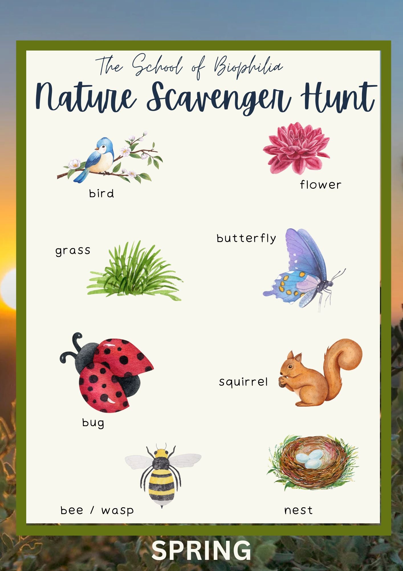 Nature Scavenger hunt (3 pack)