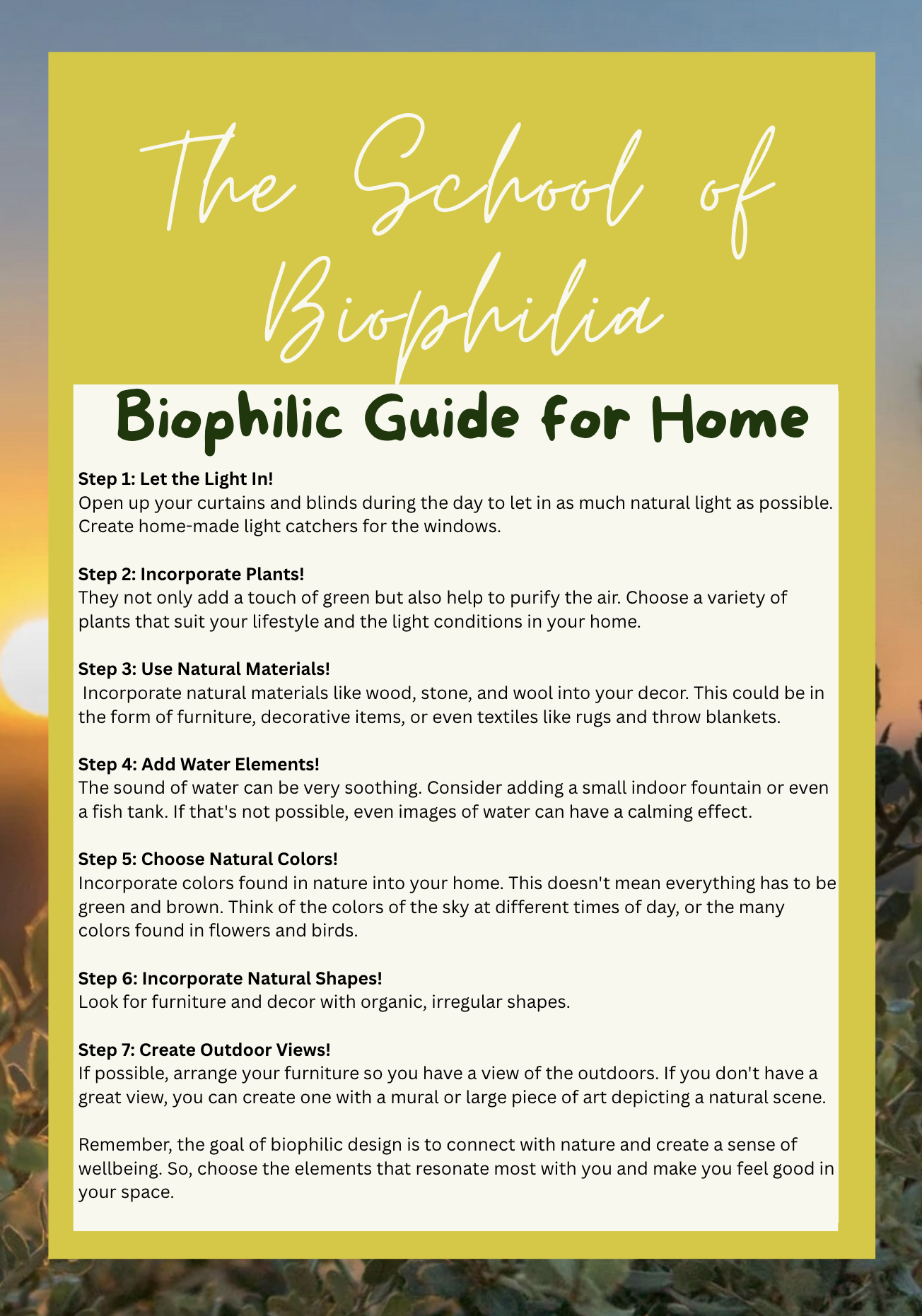 Biophilic Design for Home