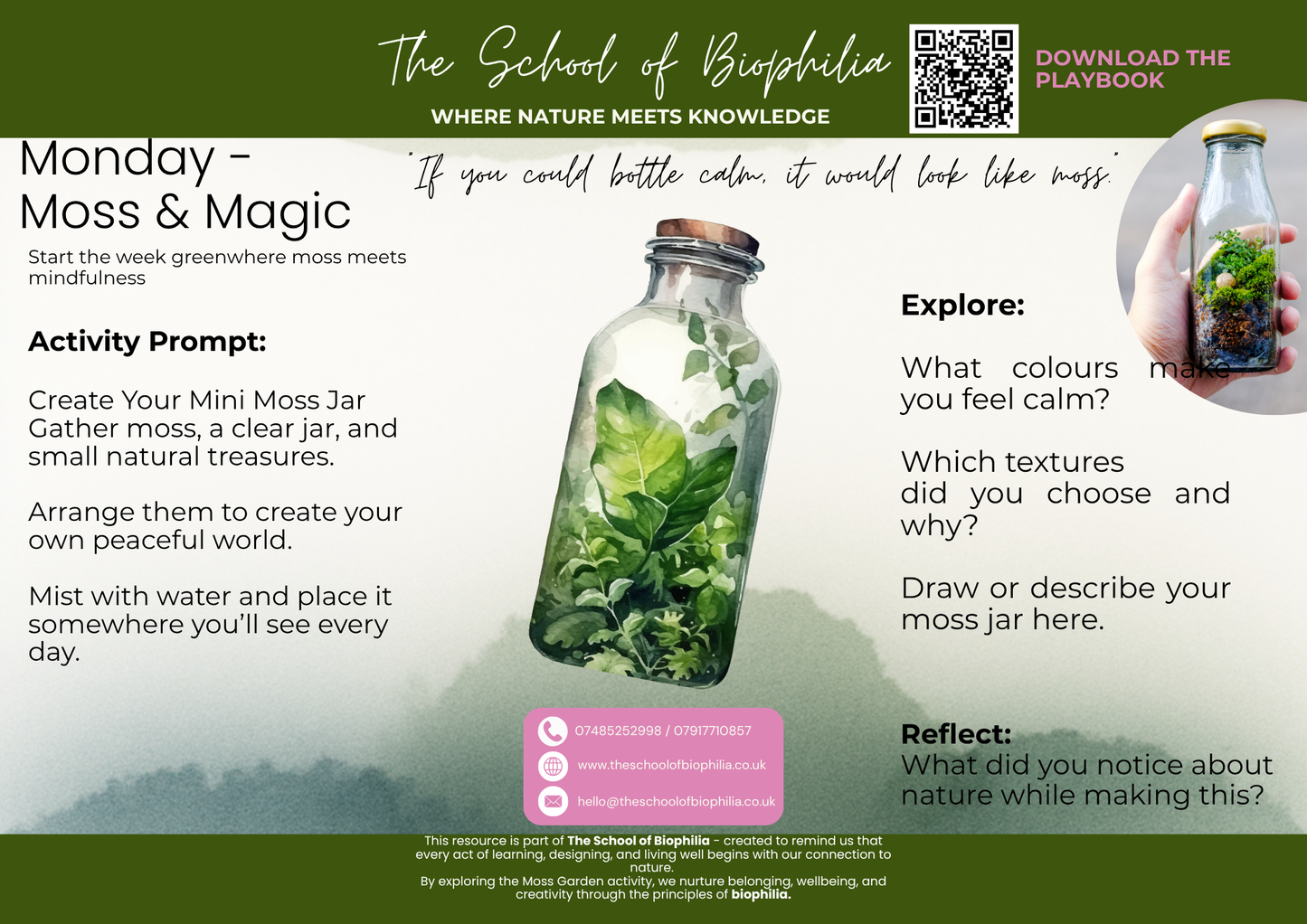 Moss & Magic worksheet