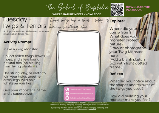 Twigs and Terrors Worksheet